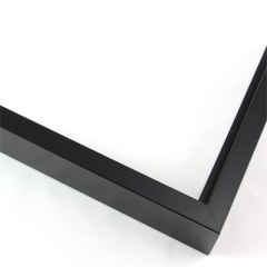 Tall, yet slim 7/16 " metal frame with a hooked profile. This moulding is flat mars black with a smooth texture.

Nielsen n117-50 Profile